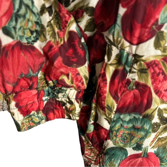 Vintage Lady Bear Fall Pumpkin Silk Bomber Jacket Size L Womens - Picture 4 of 6